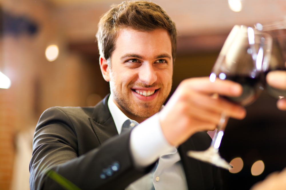 giving a toast at a wedding