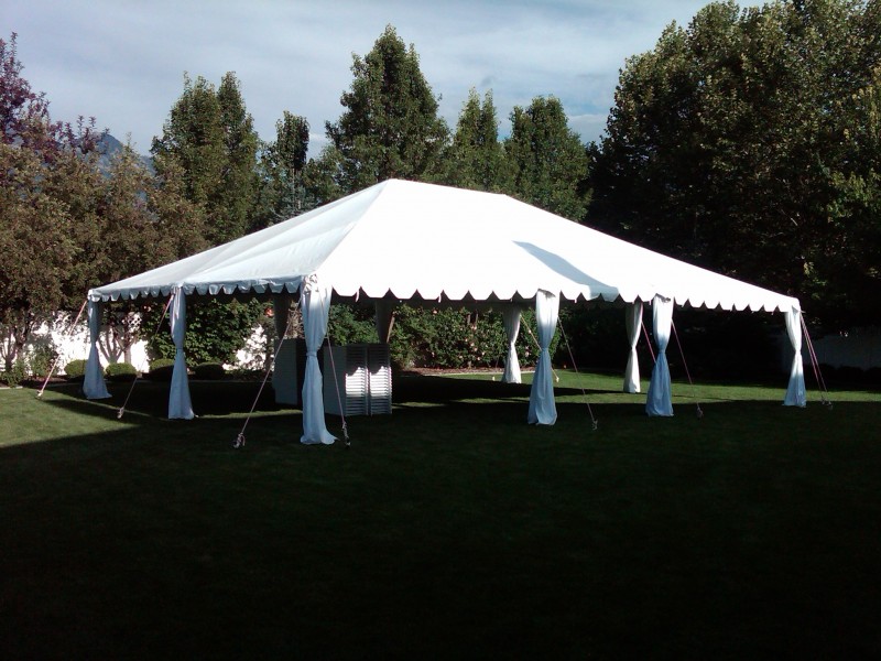 30x40 Standard Tent with leg Drapes