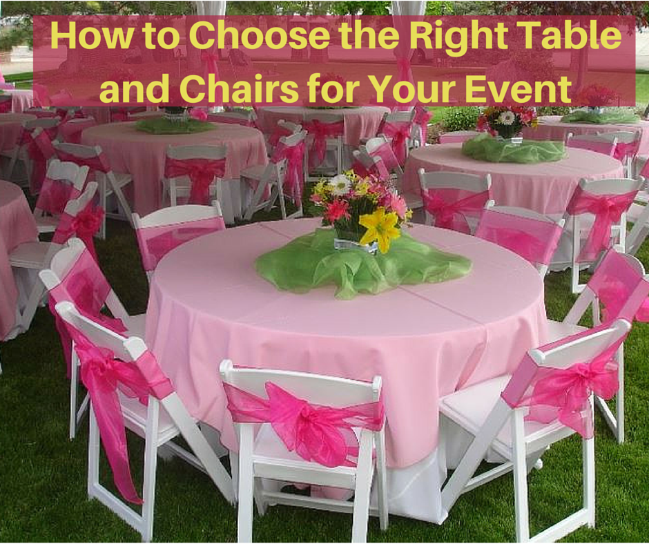 The Right Event Tables and Chairs | All Out Event Rental