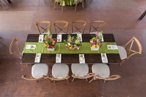 Spring Theme Fruitwood Banquet Table