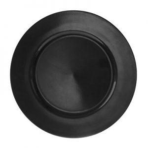 Black Lacquer Charger Plate for rent in Salt Lake City Utah