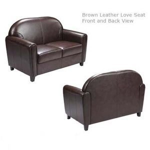 Brown Leather love Seat for rent in Draper Utah