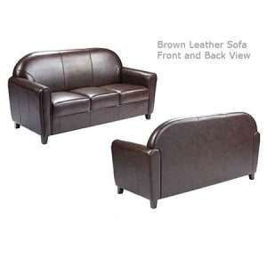 Brown Leather lounge Sofa Furniture for rent in West Jordan
