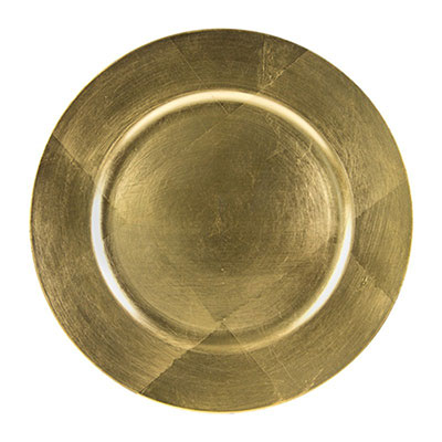 Gold Lacquer Charger Plate Round 13 inch for rent in Salt Lake City Utah