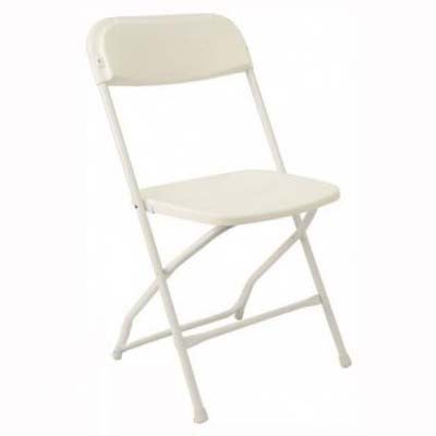 White Resin Folding Chair for rent in Utah