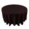 Chocolate Polyester Linen for rent in Salt Lake City