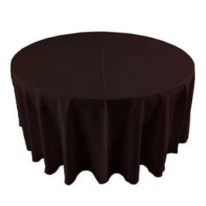 Chocolate Polyester Linen for rent in Salt Lake City