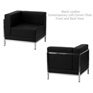 Black Leather Contemporary Chair rental in Utah