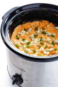 http://www.gimmesomeoven.com/slow-cooker-buffalo-chicken-dip/