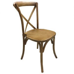 Rustic X Back Wooden Chair for rent in Salt Lake City Utah