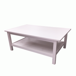 White Wood Coffee Table for Rent in Salt Lake City