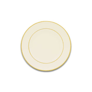 Gold Double Line Cream Bread & Butter Plate for rent in Salt Lake City Utah