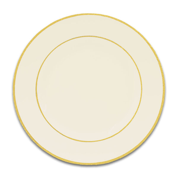Gold Double Line Dinner Plate for rent in Salt Lake City Utah