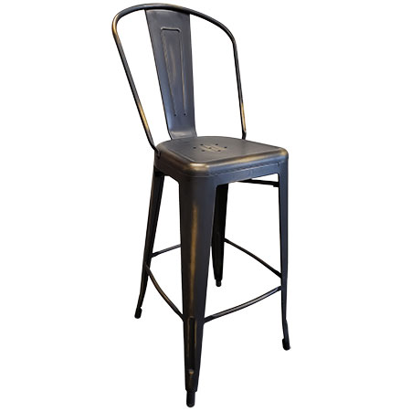 Counter Height Distressed Copper Elio Chair for rent in Salt Lake City Utah