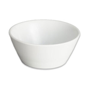 Acopa Bright White Tapered Bowl for rent in Salt Lake City Utah