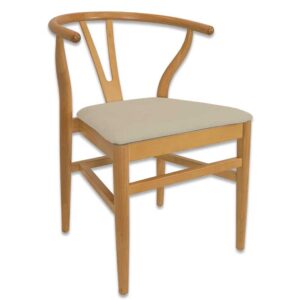 Natural Wishbone chair for rent in Salt Lake City Utah