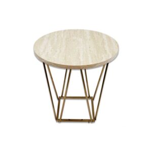Tarica Gold and Ivory End Table
