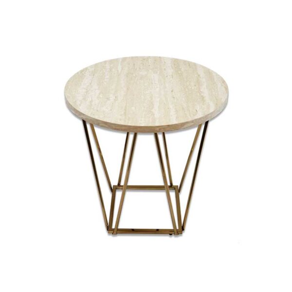 Tarica Gold and Ivory End Table