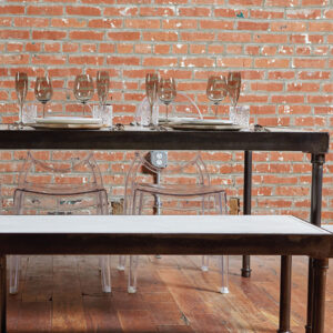 Edison Whitewash Dining Table for rent in Salt Lake City Utah