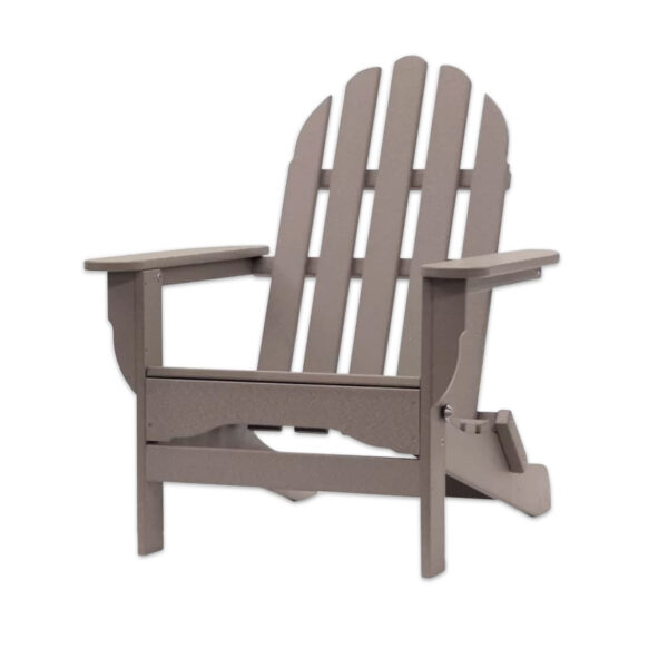 Adirondack Weathered Wood Resin Chair Left Facing for rent in Salt Lake City Utah