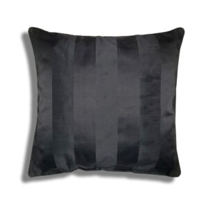 Black Satin Stripe Accent Pillow