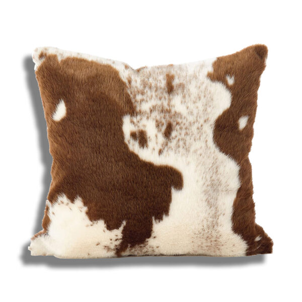 Cowhide Faux Fur Accent Pillow for rent in Salt Lake City Utah