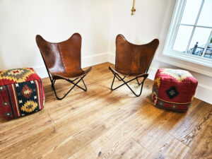 Marco Brown Leather Butterfly Chair
