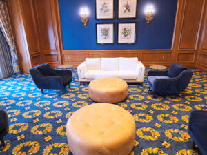 Matrix Blue Velvet Armchair