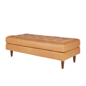 Charme Tan Leather Bench
