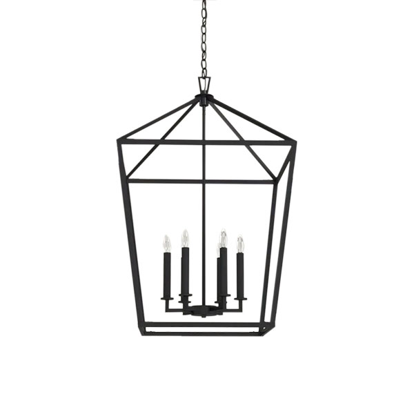Geometric 6 Light Lantern Chandelier