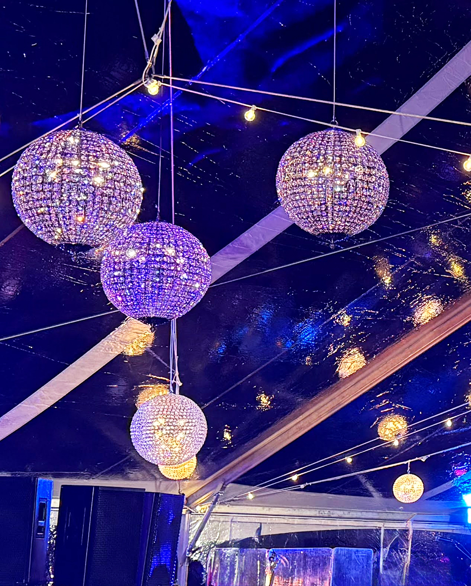 Crystal Orb Chandelier 20 inch