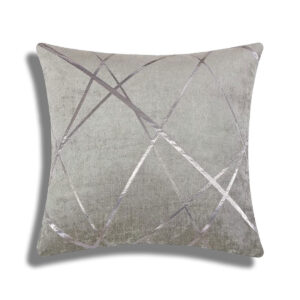Silver Stripe Chenille Throw Pillow 18″x18″