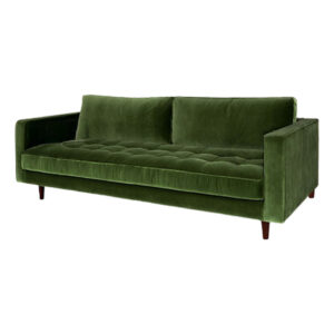 Sven Grass Green Velvet Sofa