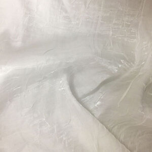White Iridescent Crush Linen