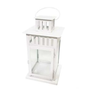 White Framed Lantern 11″
