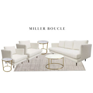 Miller Boucle Furniture Collection for rent in Salt Lake City Utah