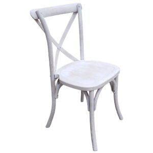 White Sonoma Crossback Chair for rent in Salt Lake City Utah