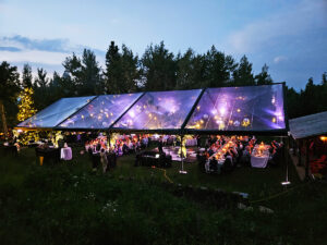 40′ x 80′ Clear Top with Black Trim Cascade Canopy/Tent