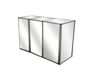 Silver Frame Mirrored Bar