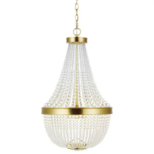 Crystal and Gold Empire Chandelier for rent in Salt Lake City Utah