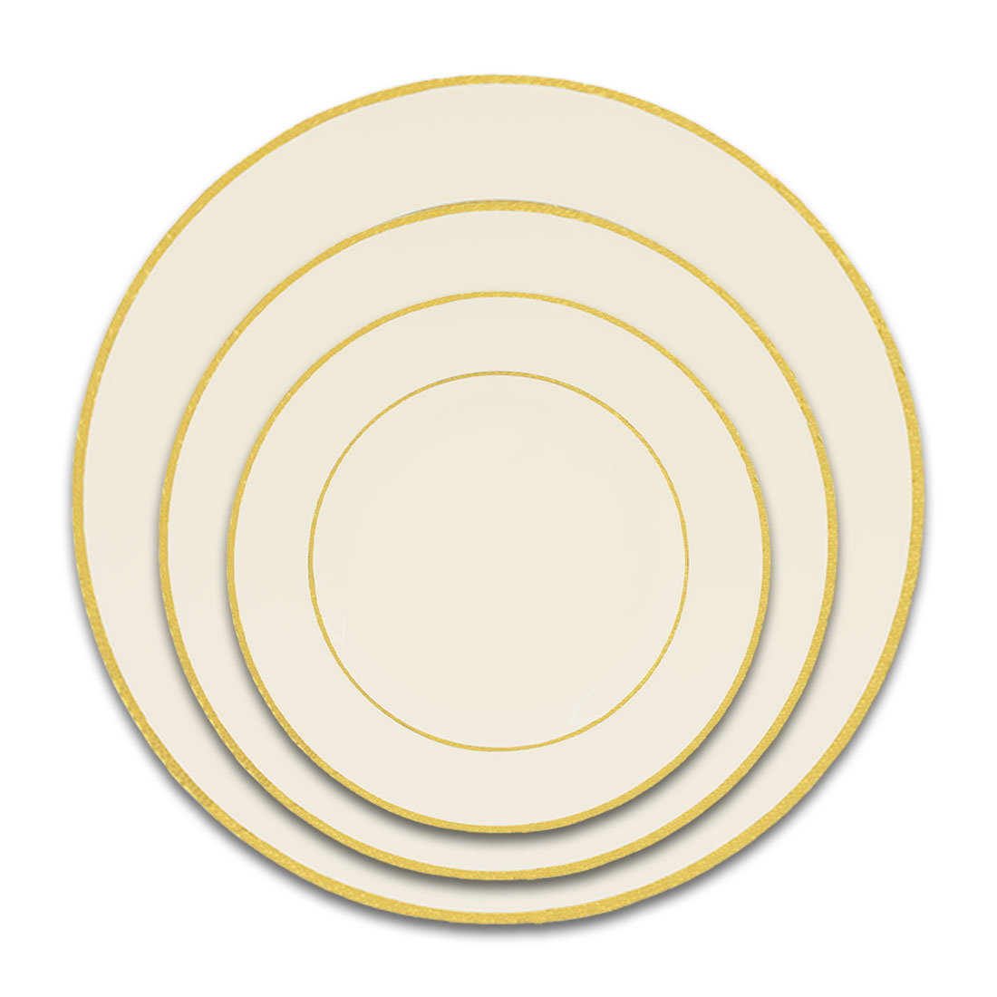 Gold Double Line Ivory China