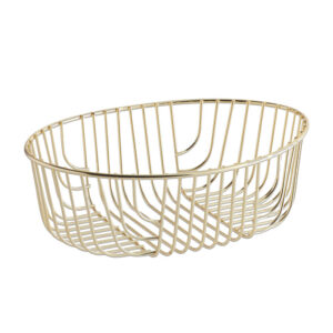 Gold Oval Bread Basket