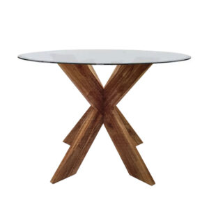 Wood Table with Glass top for rent in Salt Lake City Utah