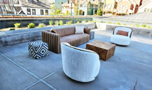 Camel Faux Leather Pillow 12″x20″