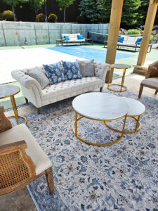 Marble & Gold Round Nesting Coffee Table