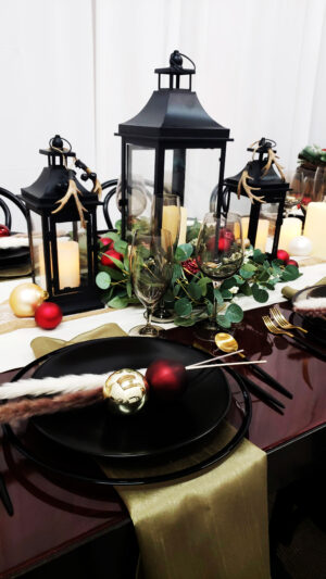 Vintage Black Metal Lantern 13″