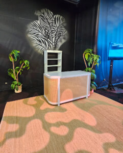 Triple Head Birds Nest Tree in Basket Weave Planter 6′