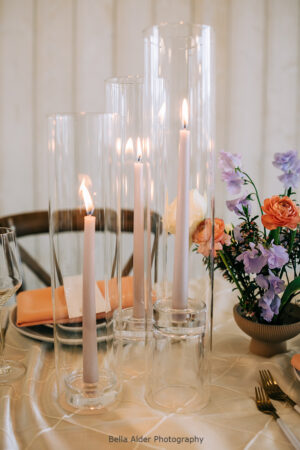 Glass Cylinder Vase 10″