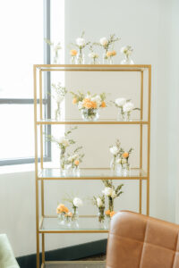 Gold & Glass Straight Etagere
