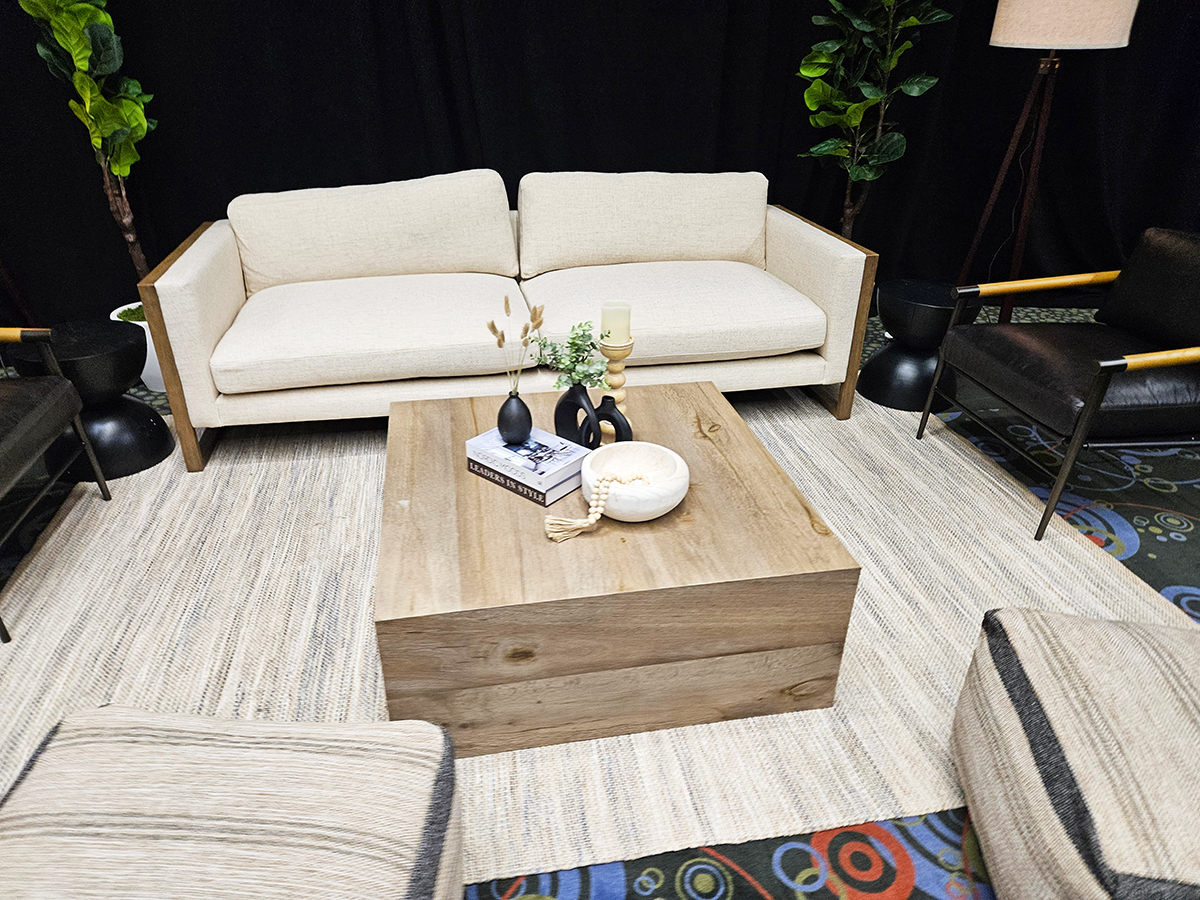 Wooden Bowl with Bead Garland